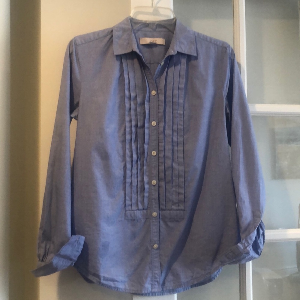 LOFT XS Long Sleeve Button Down